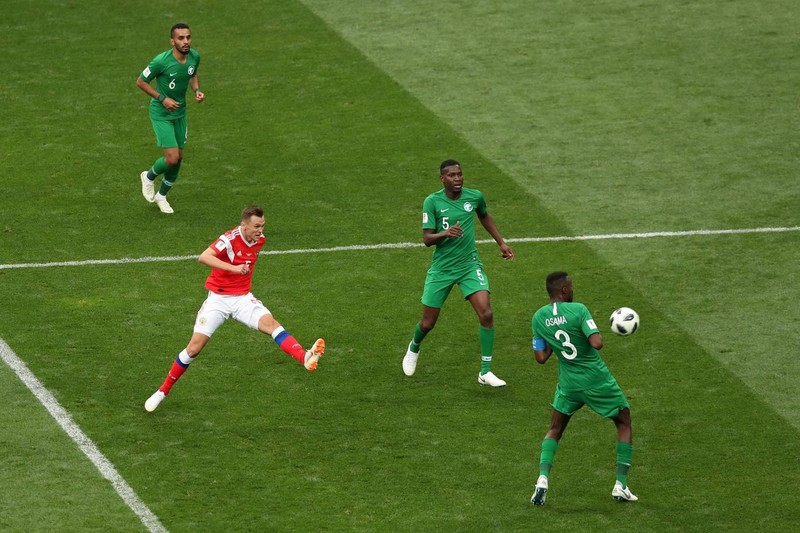 Cheryshev nâng tỷ số lên 4-0. Ảnh: Independent Cheryshev nâng tỷ số lên 4-0. Ảnh: Independent