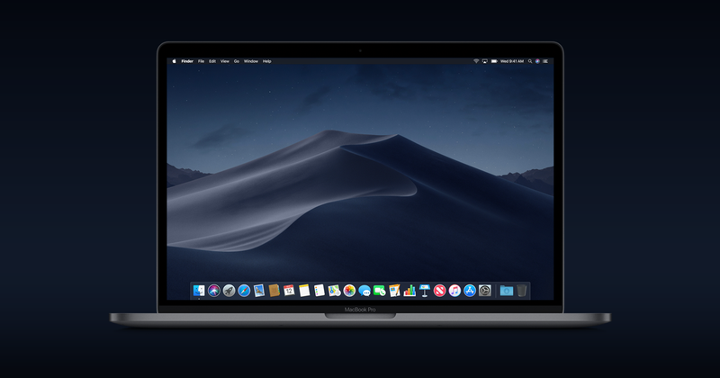 Hình ảnh quảng cáo Mojave trên MacBook Pro. Ảnh: Apple