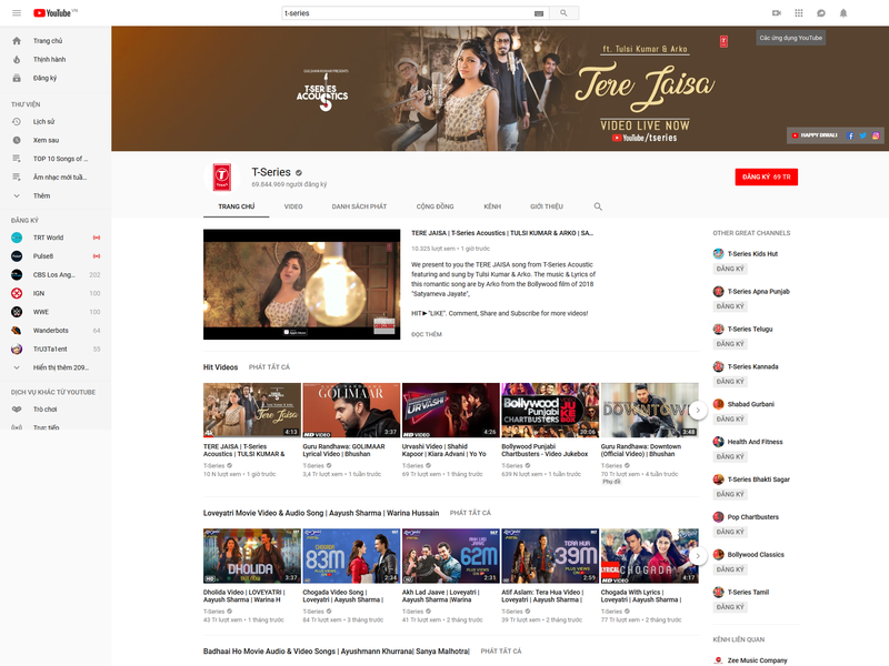 Kênh âm nhạc Ấn Độ T-Series vẫn chưa thể vượt qua PewDiePie về lượng người đăng ký Kênh âm nhạc Ấn Độ T-Series vẫn chưa thể vượt qua PewDiePie về lượng người đăng ký