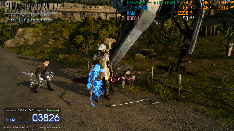 Thử nghiệm tựa game FF XV trên TUF FX505