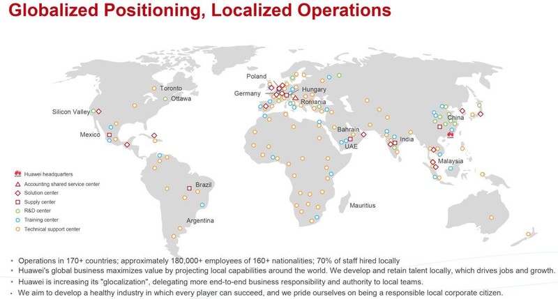 Sự tăng trưởng nhanh chóng của Huawei trên toàn cầu. Ảnh: Yahoo Finance