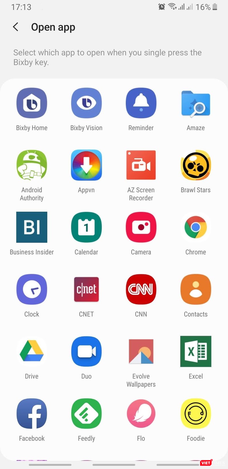 Hầu hết các ứng dụng đều có thể mở bằng nút Bixby, trừ trợ lý ảo khác như Google Assistant. Hầu hết các ứng dụng đều có thể mở bằng nút Bixby, trừ trợ lý ảo khác như Google Assistant.