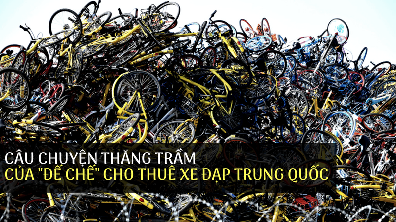 Hơn 10.000 chiếc xe đạp chất đống tại Hạ Môn, Trung Quốc vào đầu năm 2018. Ảnh: FP Hơn 10.000 chiếc xe đạp chất đống tại Hạ Môn, Trung Quốc vào đầu năm 2018. Ảnh: FP