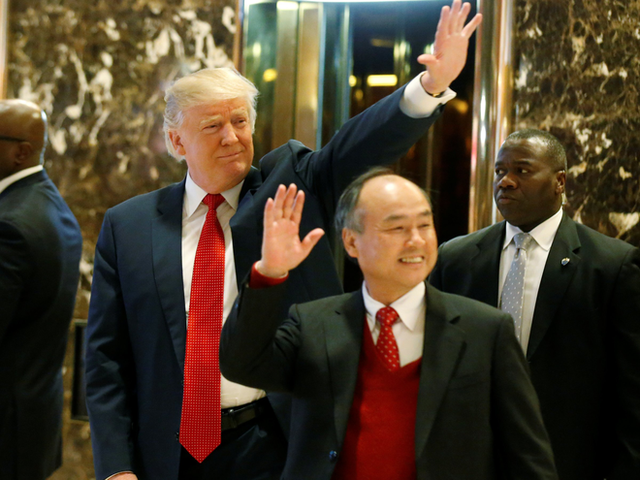 Tổng thống Mỹ Donald Trump và CEO Masayoshi Son của Softbank