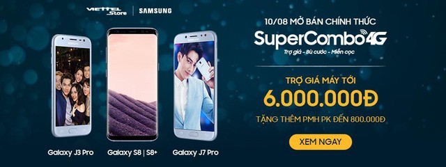 Chương trình trợ giá Super Combo 4G sẽ bắt đầu từ ngày 10/08/2017