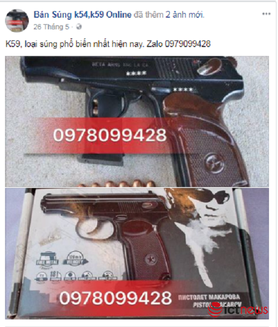 Súng đạn, thuốc nổ rao bán vô tư trên Facebook ảnh 8