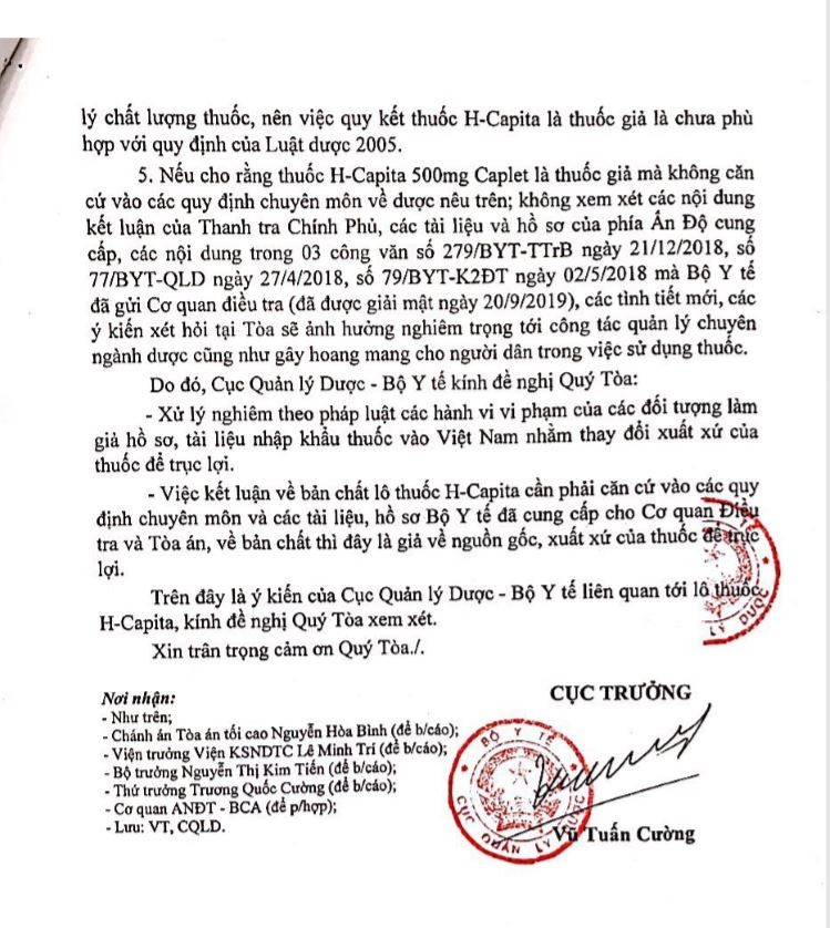 Công văn hỏa tốc của Cục Quản lý Dược Công văn hỏa tốc của Cục Quản lý Dược