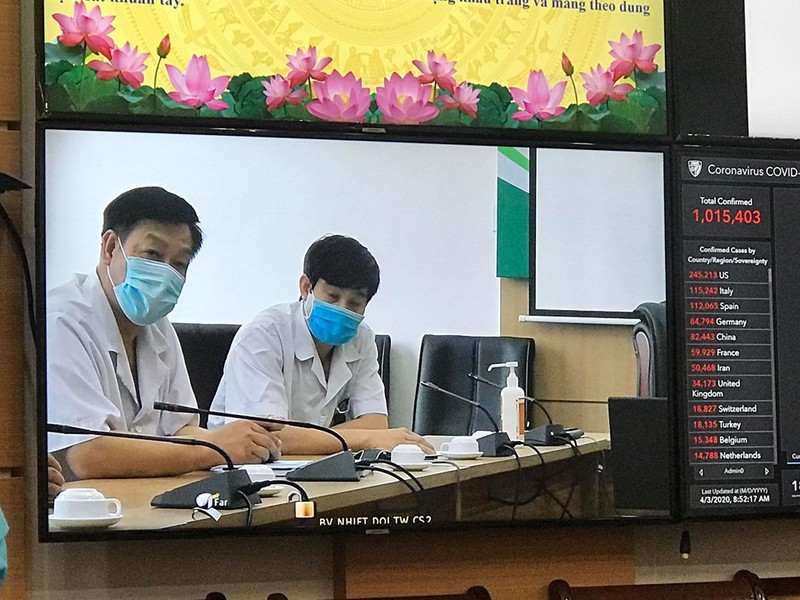 Các điểm cầu tham gia cuộc hội chẩn (ảnh: Thái Bình) Các điểm cầu tham gia cuộc hội chẩn