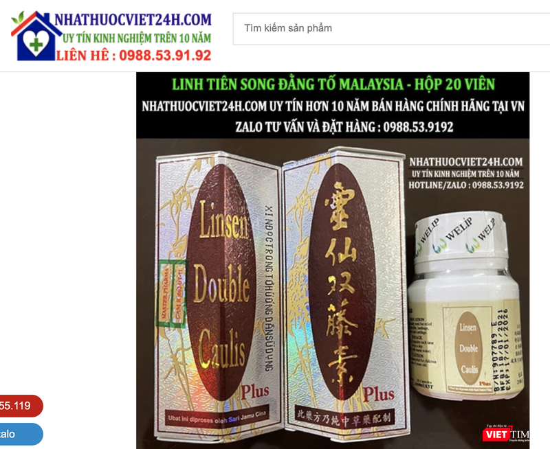 Quảng cáo bán Linh tiên song đằng tố trên mạng