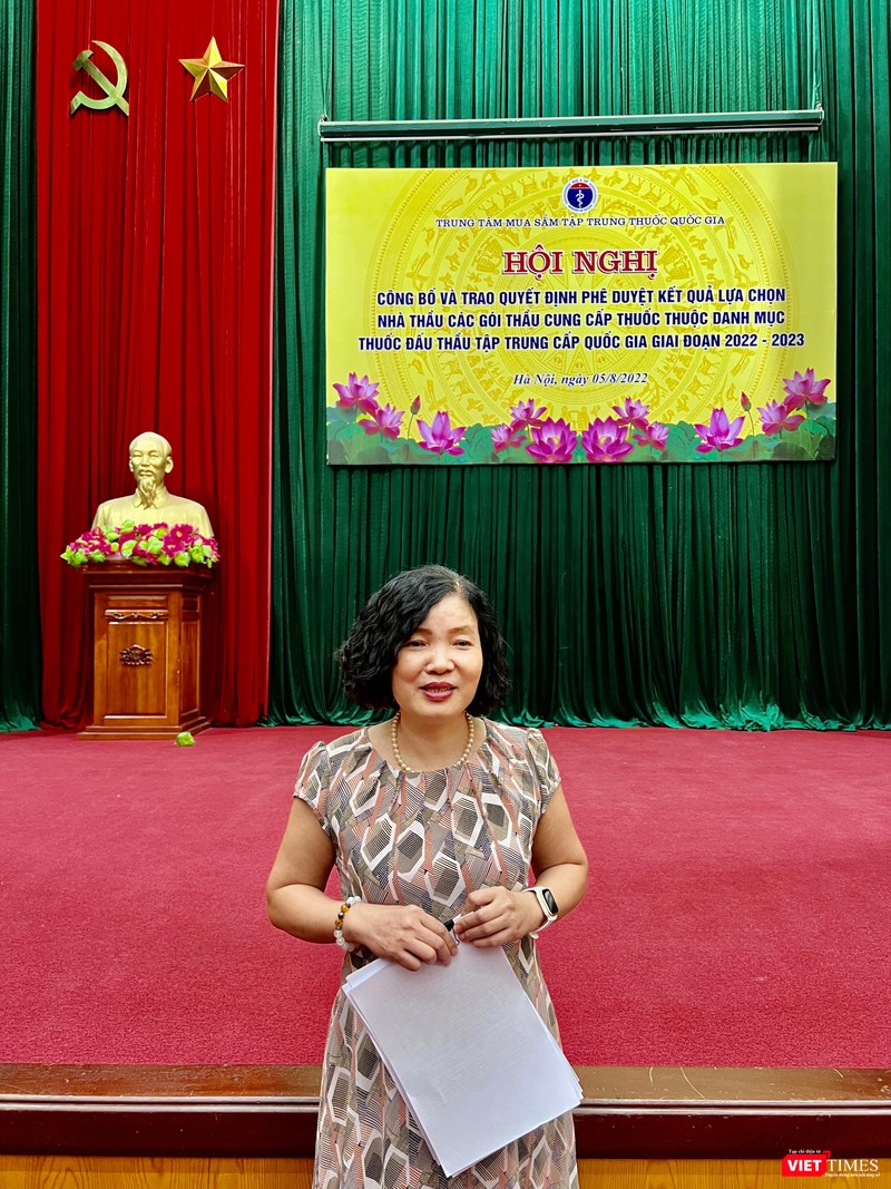 Bà Nguyễn Thị Ngọc Bảo – Phó Giám đốc Trung tâm Mua sắm tập trung thuốc Quốc gia (Bộ Y tế) Bà Nguyễn Thị Ngọc Bảo – Phó Giám đốc Trung tâm Mua sắm tập trung thuốc Quốc gia (Bộ Y tế)