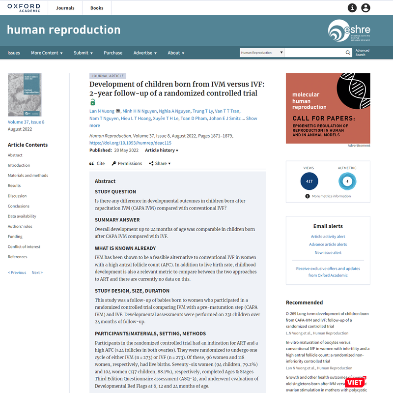 Công bố khoa học về hiệu quả CAPA IVM trên tạp chí quốc tế Human Reproduction.png