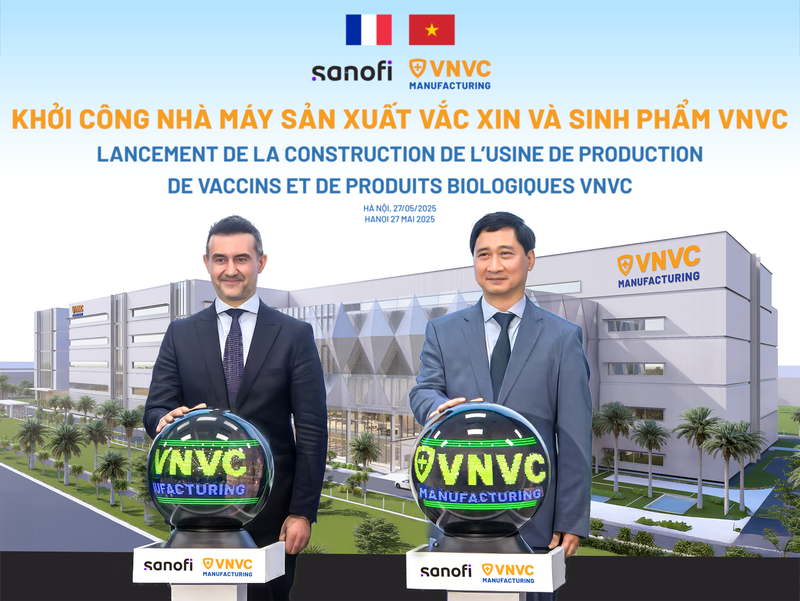 Ông Burak Pekmezci và ông Ngô Chí Dũng bấm nút khởi công Nhà máy Khoi-cong-nha-may-vac-xin-va-sinh-pham-VNVC.png