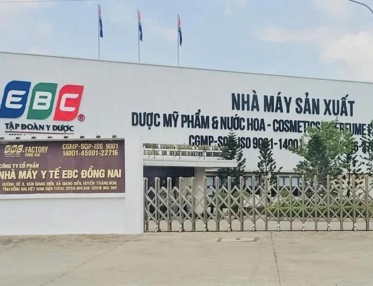Nhà máy sản xuất của Công ty cổ phần Nhà máy y tế EBC Đồng Nai. Ảnh: Công an Đồng Nai ebc-dong-nai-1748513923163532173463.jpg