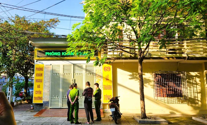 Phòng khám tư nhân - nơi bệnh nhân tử vong khi tới mổ. Ảnh Quốc Hương. 2.png
