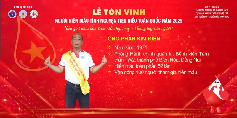 Ông Phan Kim Điền: Còn khoẻ là còn hiến máu Điền.JPG