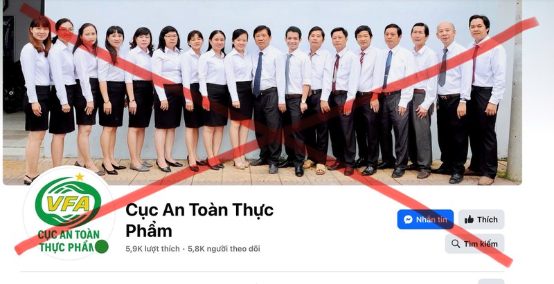 Fanpage mạo danh Cục ATTP để lừa đảo tuyển dụng 1a.jpg