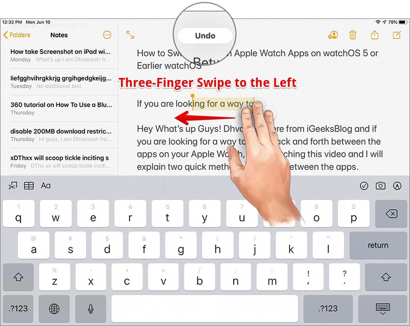 Cách sử dụng tính năng Undo, Redo trên iOS 13 và iPadOS 13 ảnh 2 Cách sử dụng tính năng Undo, Redo trên iOS 13 và iPadOS 13