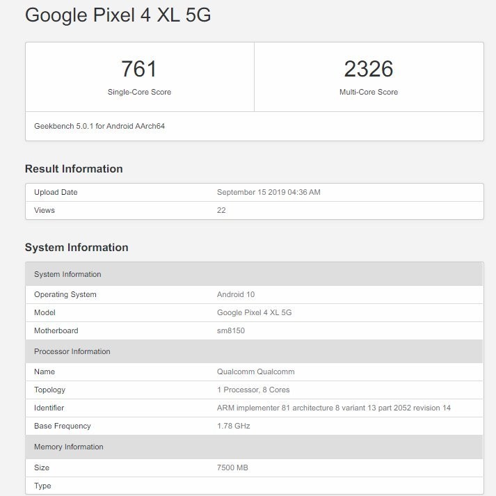 Google Pixel 4 XL được trang bị RAM 'cực khủng' ảnh 2 Google Pixel 4 XL được trang bị RAM 'cực khủng'