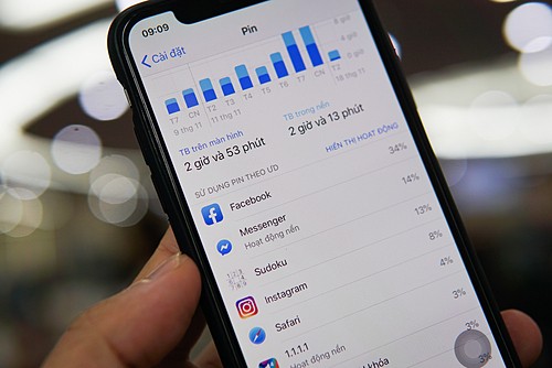 Các ứng dụng mạng xã hội thường chiếm top đầu trong danh sách tiêu thụ pin trên smartphone. Ảnh: Lưu Quý