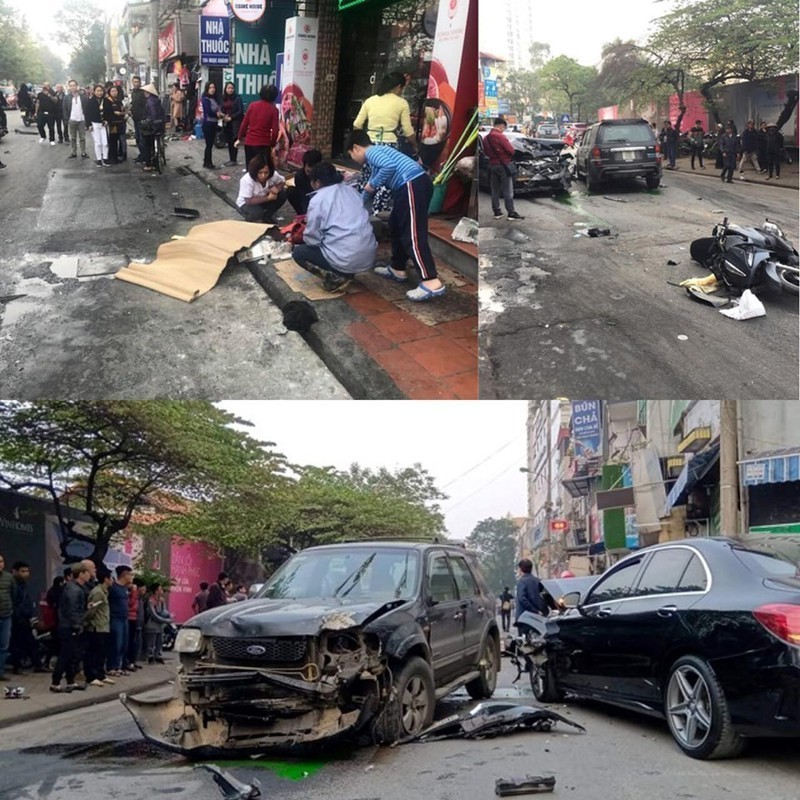 Hiện trường vụ tai nạn gây chết người tại Ngọc Khánh, Hà Nội. Nhiều vụ 'ma men' lái xe gây tai nạn chết người ở HN năm 2019