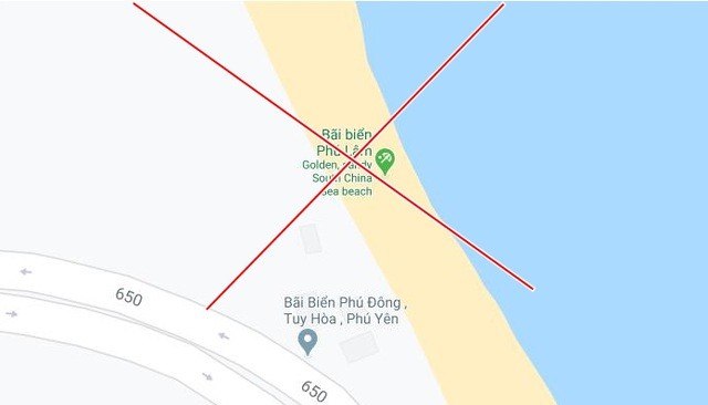 Bãi biển ở TP. Tuy Hòa (Phú Yên) Google Maps lại chú thích sai nghiêm trọng thành "sandy South China Sea beach" (ảnh chụp lúc 17h35) Bãi biển ở TP. Tuy Hòa (Phú Yên) Google Maps lại chú thích sai nghiêm trọng thành