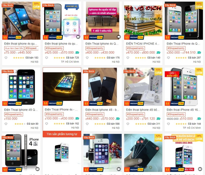 Những chiếc Iphone đời cũ được bán với giá rất rẻ Những chiếc Iphone đời cũ được bán với giá rất rẻ