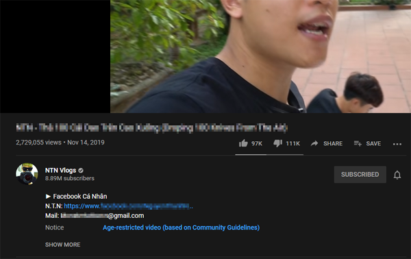 Nguyễn Thành Nam bị phản đối gay gắt vì những video vô bổ