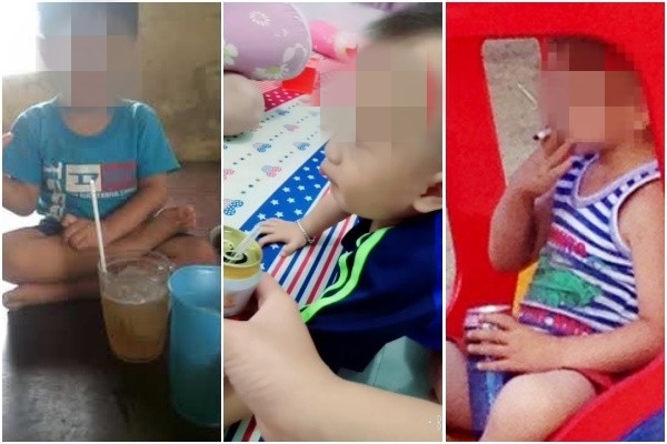 Cho con trẻ uống bia, hút thuốc để quay lại clip? Cho con trẻ uống bia, hút thuốc để quay lại clip?