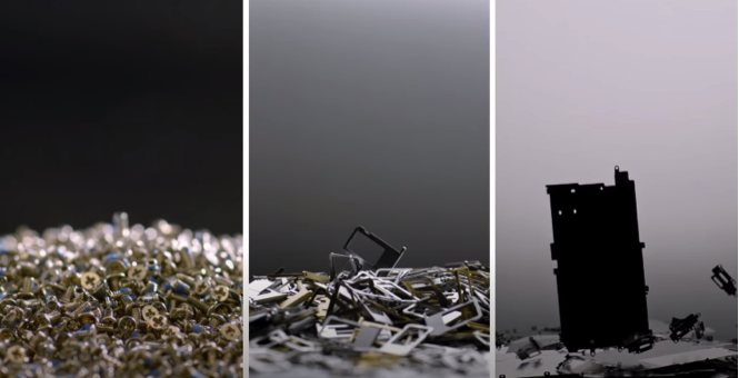 Một số linh kiện của iPhone sau khi được tháo gỡ để tái chế. Ảnh: Apple.