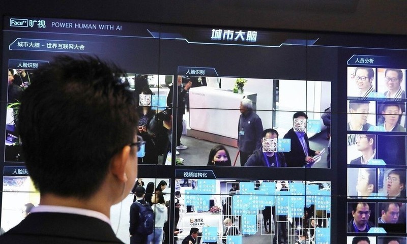 Hệ thống nhận diện khuôn mặt được công ty Megvii ra mắt năm 2018. Ảnh: SCMP. Hệ thống nhận diện khuôn mặt được công ty Megvii ra mắt năm 2018. Ảnh: SCMP.