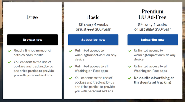 Tường phí 'mềm' cung cấp một số nội dung miễn phí, bên cạnh các nội dung trả phí. Tường phí 'mềm' cung cấp một số nội dung miễn phí, bên cạnh các nội dung trả phí.