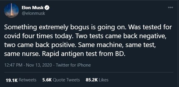 Tweet của Elon Musk trên trang cá nhân. Ảnh: Twitter Tweet của Elon Musk trên trang cá nhân. Ảnh: Twitter