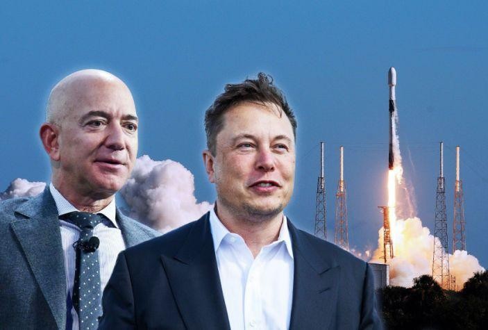 Mâu thuẫn giữa Elon Musk và Jeff Bezos thậm chí còn lâu đời hơn so với Mark Zuckerberg. Ảnh: Getty Images.