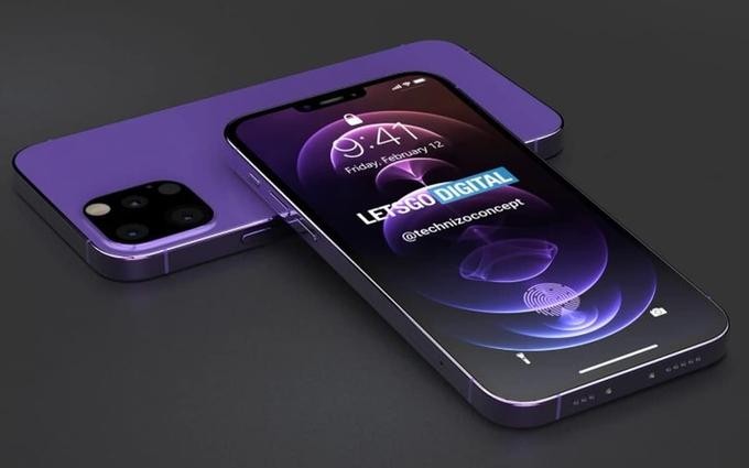 Một concept iPhone 13 không có cổng kết nối và "tai thỏ" nhỏ hơn của Letsgo Digital. Một concept iPhone 13 không có cổng kết nối và "tai thỏ" nhỏ hơn của Letsgo Digital.