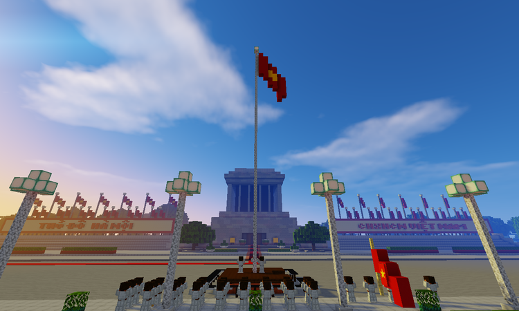 Những công trình lớn của Việt Nam được Team Fuho xây dựng trong Mincecraft.