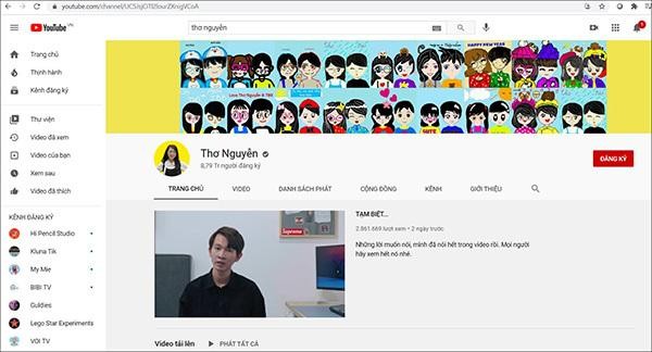 Sau vụ việc đăng clip phản cảm ảnh hưởng tiêu cực đến nhận thức của trẻ em, từ sáng ngày 16/3 đến nay, kênh Thơ Nguyễn trên YouTube đã ẩn hơn 1.000 video, đồng thời tắt chức năng kiếm tiền từ các video.