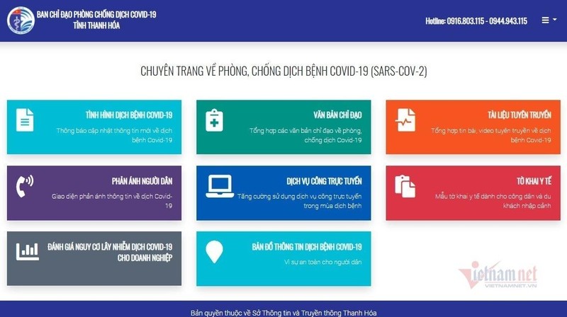 Chuyên trang về thông tin phòng, chống dịch Covid-19