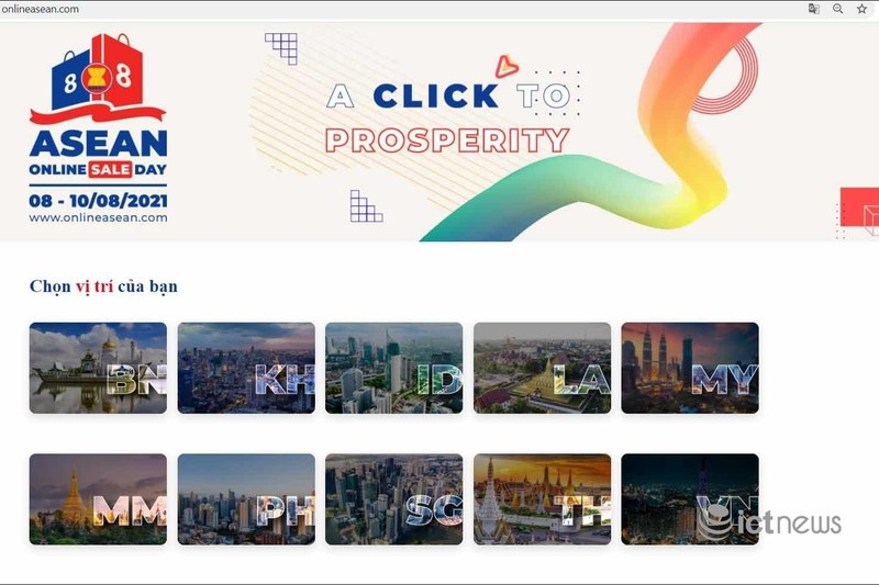 Chương trình Ngày mua sắm trực tuyến lớn nhất ASEAN năm 2021 sẽ diễn ra từ 0h ngày 8/8 đến 24h ngày 10/8. (Ảnh giao diện website chính thức của chương trình) Chương trình Ngày mua sắm trực tuyến lớn nhất ASEAN năm 2021 sẽ diễn ra từ 0h ngày 8/8 đến 24h ngày 10/8. (Ảnh giao diện website chính thức của chương trình)