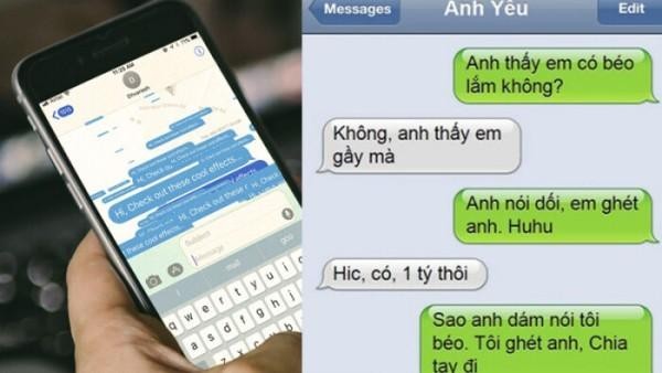 Một tin nhắn giả mạo vui vẻ được tạo trên iPhone