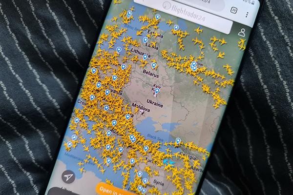 Do căng thẳng leo thang, không phận Ukraina và vùng Rostov của Nga vắng bóng sự hiện diện của các chuyến bay thương mại. (Ảnh: Trọng Đạt)