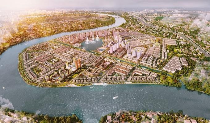 Khu dinh thự Van Phuc Mansion tọa lạc trong đại đô thị Vạn Phúc City 198ha. Ảnh phối cảnh: Van Phuc Group Khu dinh thự Van Phuc Mansion tọa lạc trong đại đô thị Vạn Phúc City 198ha. Ảnh phối cảnh: Van Phuc Group