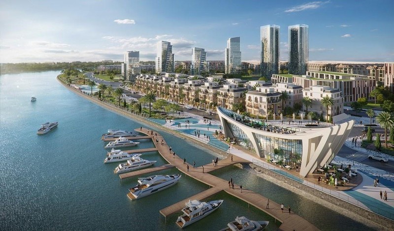 Dinh thự Van Phuc Mansion có vị trí mặt tiền sông Sài Gòn, đối diện bến du thuyền 5 sao Dragon Bay và công viên The Long Park