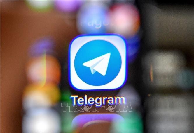 Biểu tượng của ứng dụng Telegram trên điện thoại. Ảnh: AFP/TTXVN
