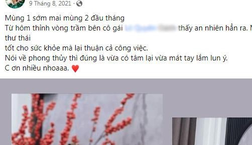 Một diễn viên quảng cáo cho tài khoản Facebook chuyên bán đồ phong thủy.