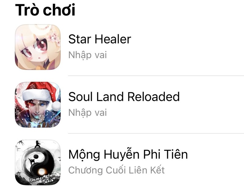 Nhiều game lậu Trung Quốc phát hành vào thị trường Việt Nam trên các kho ứng dụng. Ảnh chụp màn hình Nhiều game lậu Trung Quốc phát hành vào thị trường Việt Nam trên các kho ứng dụng. Ảnh chụp màn hình