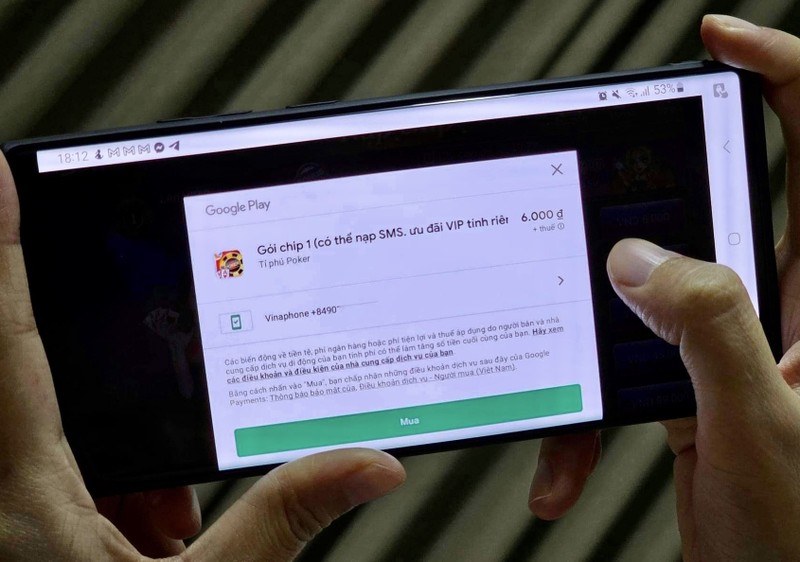 Tài khoản viễn thông cũng có thể thanh toán cho game bài trên kho ứng dụng Google Play.