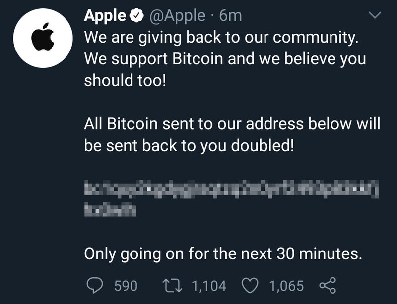 Nội dung tin tặc viết trên tài khoản Twitter của Apple. Ảnh: Phone Arena Ảnh: Phone Arena