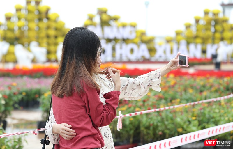 Các bạn trẻ ghi lại những khoảnh khắc bên đường hoa xuân Các bạn trẻ ghi lại những khoảnh khắc bên đường hoa xuân