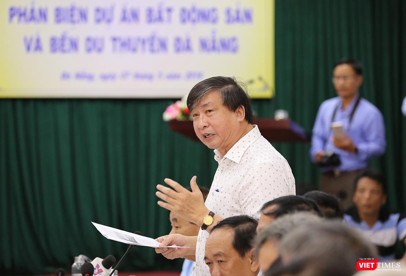 Ông Bùi Văn Tiếng - Chủ tịch Hội Khoa học lịch sử Đà Nẵng kiến nghị không nên tiếp tục triển khai các dự án lấn sông Hàn