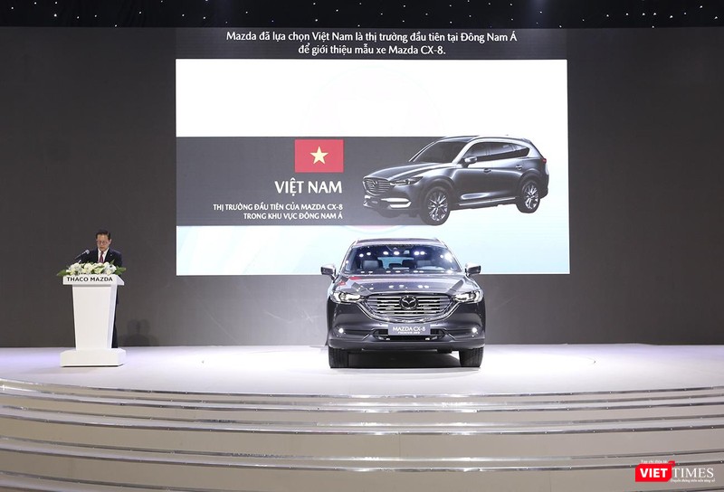Ông Susumu Niinai-Tổng Giám đốc Khu vực Đông Nam Á, Đại diện Tập đoàn Mazda khẳng định chất lượng sản phẩm Mazda sản xuất tại Thaco và lựa chọn việt Nam là thị trường đầu tiên của Mazda CX-8 tại Đông Nam Á.